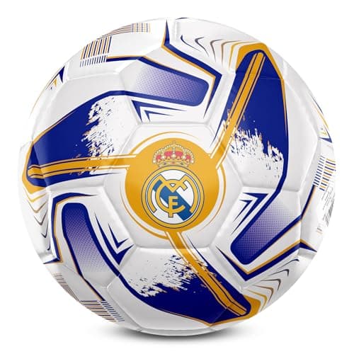 Image of Hy-Pro Officially Licensed Real Madrid CF Football – Size 5, Turbine Design, Real Madrid Merchandise, Training, Match, Collectible For Kids and Adults