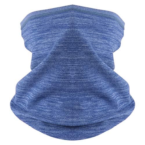 Image of HEGCOIIE Neck Warmer Snood for Men & Women,Winter Neck Gaiter Fleece Bandana Face Covering Mask Windproof Neck Scarf Neckwear for Outdoor Sports Motorcycle Skiing Running Cycling (Blue)