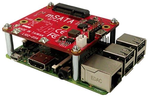 Image of Ableconn PIUSB2MSA USB to mSATA Converter Stackable Expansion Board for Raspberry Pi