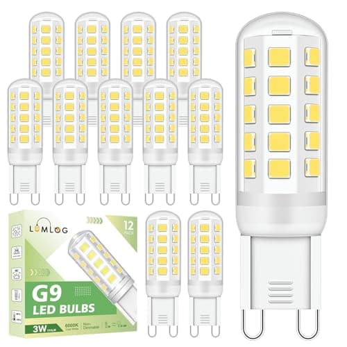 Image of Lumlog G9 Led Bulbs Cool White 12-Pack, 3W 510Lm, 6000 Kelvin 220-240V ed Light Bulb, Equivalent to 30-40W Halogen, No Flicker Non-Dimmable Energy Saving, for Home Lighting Decor[Energy Class C]