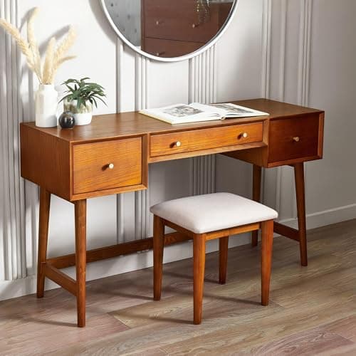 Image of Julian Bowen Lowry Dressing Table And Stool Set
