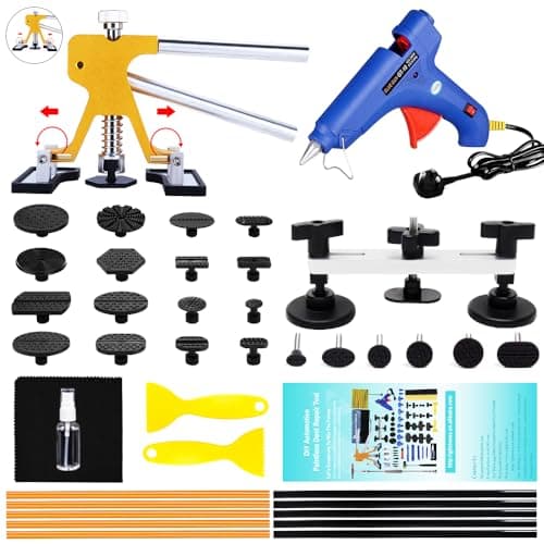 Image of Manelord Car Dent Puller Kit, Auto Removal Tool with Golden Lifter Paintless Dent Repair Set