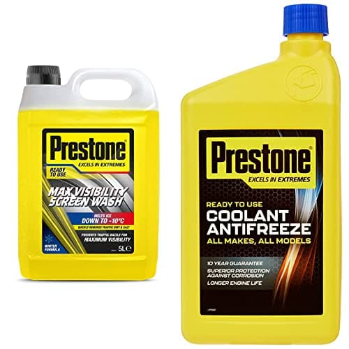 Image of Prestone PSCW0029A Winter Screenwash, 5 Litre LOYAF2100LGBA Coolant/Antifreeze - Ready to Use 1lt