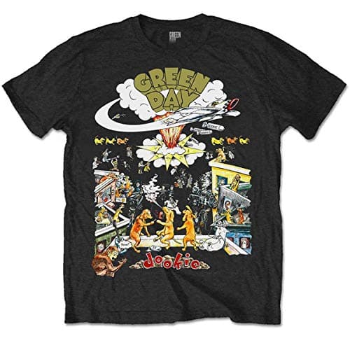 Image of Rockoff Trade Men's Green Day 1994 Tour T-Shirt, Black, Small (Size:Small)
