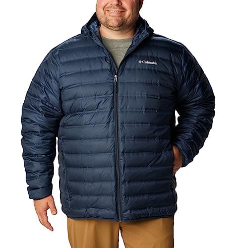Image of Columbia Men's Lake 22 Down Hooded Jacket, Hooded Puffer Down Jacket, Collegiate Navy, Size M