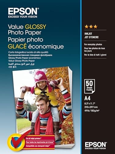 Image of Epson Value | Glossy Photo Paper A4 | 50 Sheet | 183gsm - C13S400036