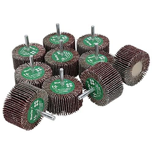 Image of 40 Grit 60mm Flap Wheel Disc Abrasive Sanding Pads For Drills 6mm Shank 10pc