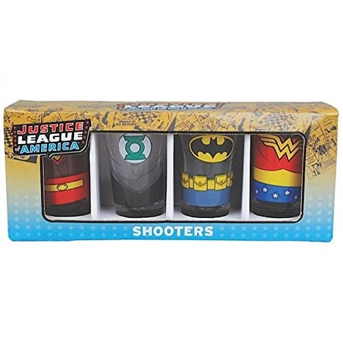 Image of DC Comics Justice League Shot Glasses Set of 4 in Gift Box