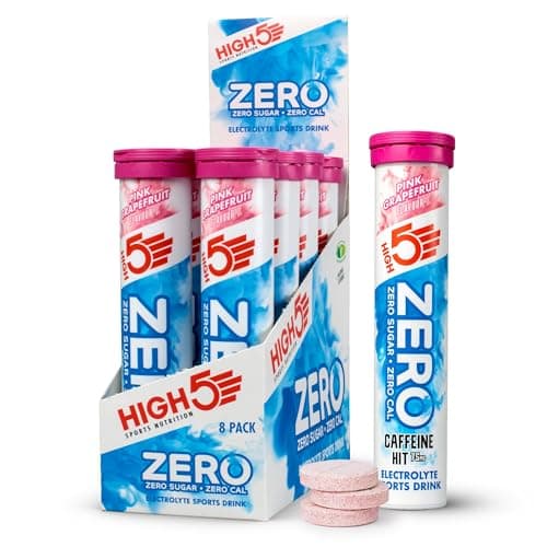 Image of HIGH5 ZERO Caffeine Hit ElectrolyteTablets - Hydration Tablets with Vitamin C - 0 Calories & Sugar Free - Boost Hydration, Performance & Wellness - Pink Grapefruit, 160 Tablets (20x, Pack of 8)