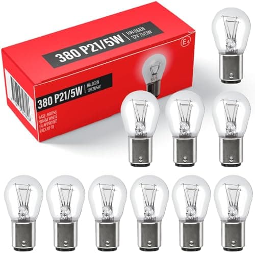 Image of Xtremeauto X10 380 P21/5W Bulbs - Brake Light Bulbs, X10 12V Car Stop Rear Break Light Bulb, Car Lights Rear Tail Light 380 Bulb, 380 p21/5w Car Bulb, P21/5w Bulb Stop And Tail Light Bulbs