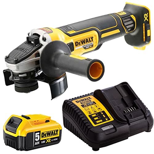 Image of DeWalt DCG405N 18V Brushless 125mm Angle Grinder with 1 x 5.0Ah Battery & Charger