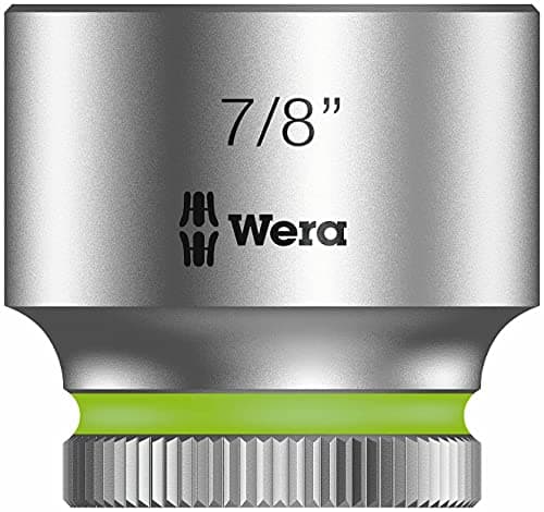 Image of Wera 05003580001 7/8-Inch 8790 HMB Zyklop Socket with Hexagon Drive - Silver