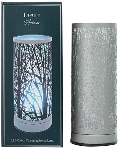 Image of lesser and pavey LP46141 Desire LED Aroma Lamp | Cylindrical Tree Of Life design | 1 Piece | Grey | 11 cm x 11 cm x 26 cm