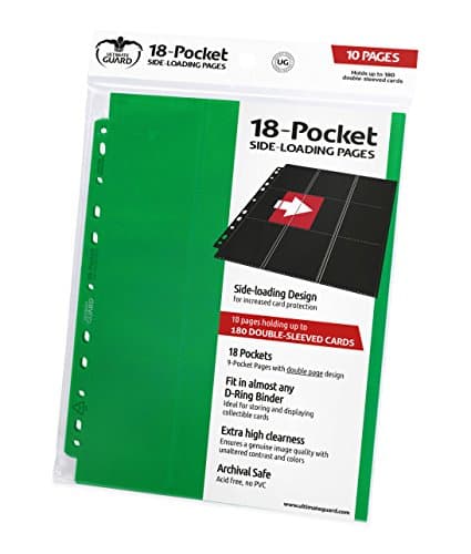 Image of Ultimate Guard 18-Pocket Pages Side-Loading Album (Green)