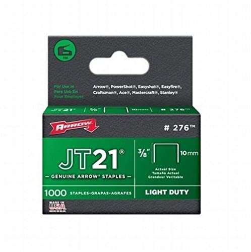 Image of Arrow 276 JT21 3/8-Inch / 10mm Staples, 1000 Staples, Pack of 25