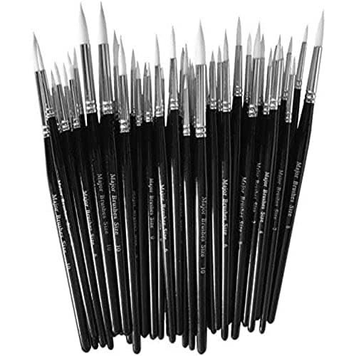 Image of Major Brushes Assorted Synthetic Sable Brushes (Class Pack of 50)