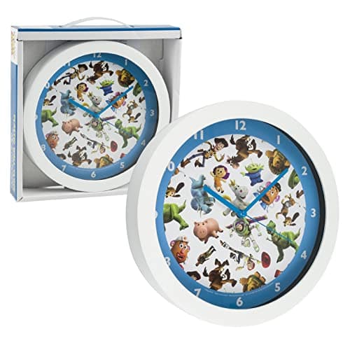 Image of Disney Toy Story Allover Wall Clock Office Home Wall Decor 9.5 Inches