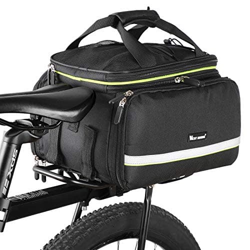 Image of 35L Bike Storage Bag Double Side Pannier Bags,Waterproof Cargo Rack Pack Saddle Bag Shoulder Bags with Rain Cover for Riding ,Multi-function Bicycle Rear Seat Trunk Panniers Pouch Cycling Accessories