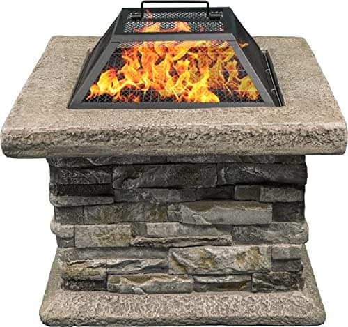 Image of Centurion Supports Fireology VIETRI Majestic Garden and Patio Heater Fire Pit Brazier and Barbecue with Eco-Stone Finish