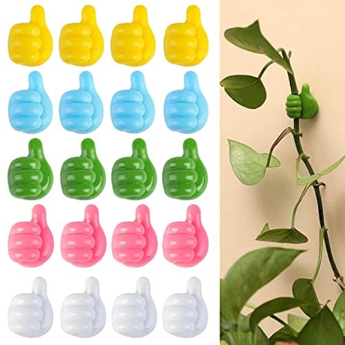 Image of joaoxoko Thumbs Up Cord Holder,20pcs Self Adhesive Thumb Hooks, Multifunctional Self Adhesive Clip Key Hook Wall Mount for Cable/Earphone/Plug/Mask Storage Thumb Wall Hooks (Multicolor)