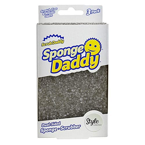 Image of Scrub Daddy Sponge Daddy Style, Dual Sided Sponge Scrubber, Dish Sponges for Washing up, Non Scratch Scourers for Cleaning Dishes, Bathroom Scrubbing Tool, Kitchen Sponges Multipack