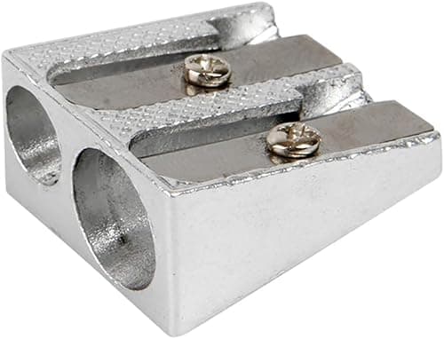 Image of HomeHobby by 3L | Two Hole Pencil Sharpener | Silver | Pack of 1