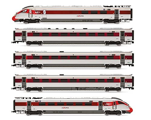 Image of Hornby Electric Train - R3965 LNER, Class 801/2 Train Pack - Era 11 00 Gauge Locomotives, Engine Models for Adults - 1:76 Scale Model Gift, Red