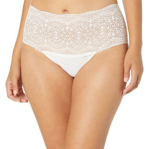 Image of Fantasie Women's Lace Ease Invisible Stretch Full Brief Bikini Style Underwear, Ivory, One Size
