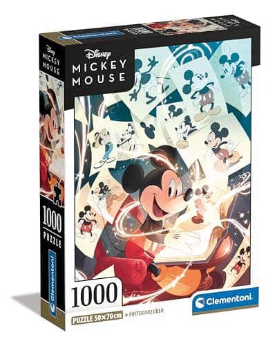 Image of Clementoni Jigsaw Puzzle Disney Mickey Mouse 1000 Pieces - Puzzle For Adults 14-99 Years, Poster Included, Gift For Men/Women, Disney, Made In Italy, 39811