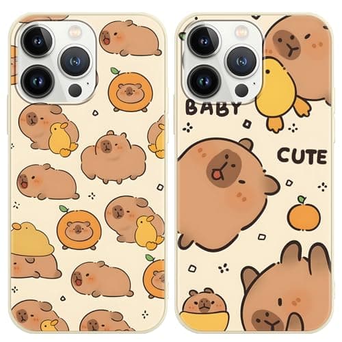 Image of PBNDJVG Kawaii Phone Cases Funny Capybara Case for iPhone 7/iPhone 8/iPhone SE 2022/2020 4.7 Inch, Anime Cartoon Cute Pattern Shockproof Soft TPU Silicone Gel Drop Protection Case for Women Girls