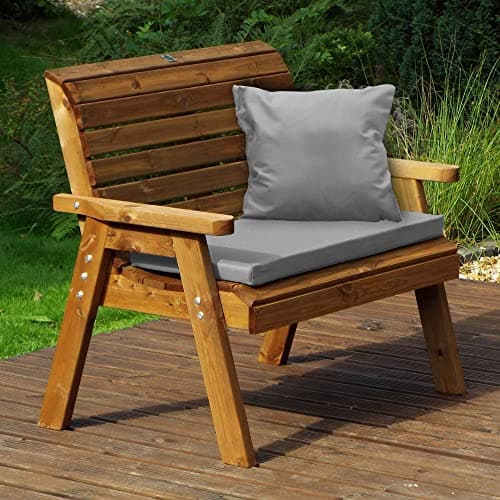 Image of Charles Taylor Handmade 2 Seater Wooden Garden Bench | Expertly crafted Wooden Furniture made in the UK | Fully Treated Scandinavian Redwood FSC | Perfect for a Patio Garden Outdoor Seating Rustic