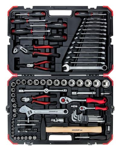 Image of Gedore Red Socket Wrench Set 1/4 "+ 1/2" 100 Pieces