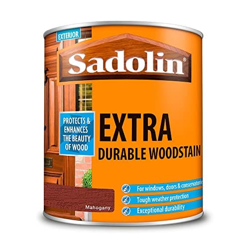 Image of Sadolin 1 Litre Extra Durable Woodstain Mahogany