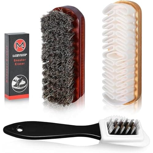 Image of Suede Brush and Nubuck Cleaner Kit, 4 Pcs Multifunctional Cleaning Brushes for Shoes, Boots and Leather