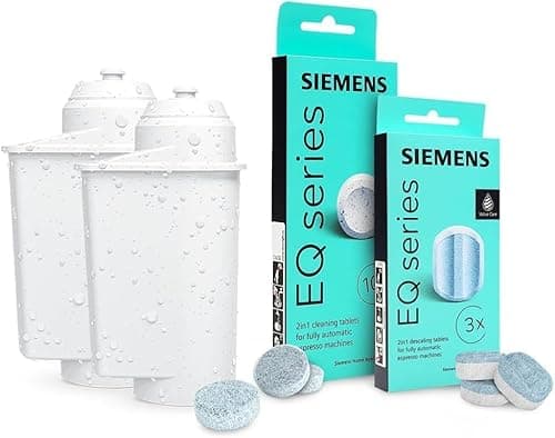Image of Care set for Siemens EQ series coffee machines, cleaning tablets (10 pieces), 2-in-1 descaling tablets (3 pieces) & 2x AquaIntense filters, compatible with Siemens BoschTZ70003 TZ80001 TZ80002