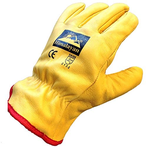 Image of Himalayan H310 Fleece Lined Leather Winter Thermal Cold Work Drivers Gloves PPE (Size 10 - X-Large)