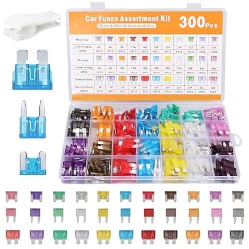 Image of Car Fuses Assorted Kit 300Pcs,90 Standard &160 Mini Blade Fuse Automotive & 50 Micro Fuse Set,Automotive Replacement Kit for RV Truck Motorcycle - 2A 3A 5A 7.5A 10A 15A 20A 25A 30A 35A 40A Assorted