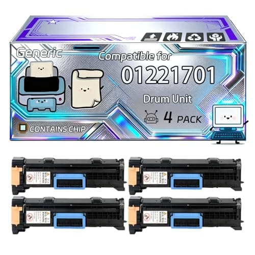 Image of 01221701 Drum Unit Compatible for Okidata OKI B930 B930d Printers, With Chip, 60000 Pages, Vibrant Colours (4 Pack Black)