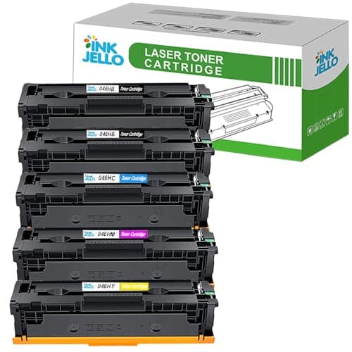 Image of InkJello Compatible Toner Cartridge Replacement for Canon i-SENSYS LBP-653Cdw LBP-654Cx MF-732Cdw MF-734Cdw MF-735Cx 046H (Black, Cyan, Magenta, Yellow, 5-Pack)