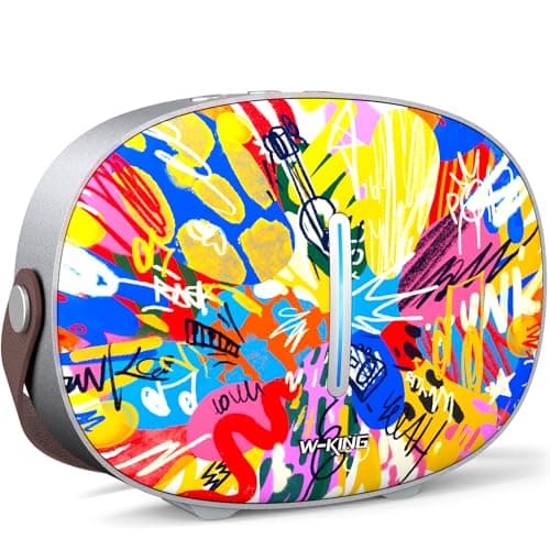 Image of W-KING Bluetooth Speaker Loud, T8II Portable Bluetooth Speakers Wireless, 96W Peak Powerful Outdoor Boombox Subwoofer, Deep Bass/Clear Sound, BT5.4/Fast Charging/USB/AUX, Party Speaker (Painting)
