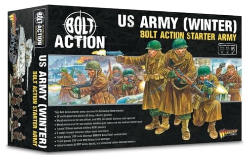 Image of Warlord Games US Army (Winter) Starter Army - 28mm Scale Miniatures for Bolt Action Highly Detailed World War 2 Miniatures for Table-top Wargaming