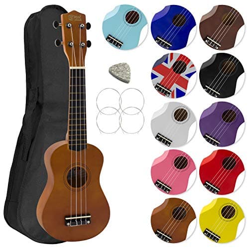 Image of Mad About SU8 Soprano Ukulele with FREE Gig Bag, Pick, and Spare Strings – Great for Schools and Beginners, Now With Carbon Black Strings for Improved Tuning - Natural