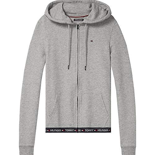 Image of Tommy Hilfiger Women’s Zipped Hoodie, Grey (Grey Heather), M