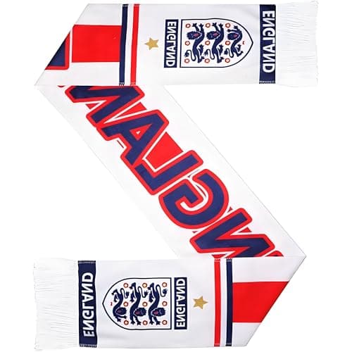 Image of Wieerda England Football Scarf, 2026 World Cup Football Scarf for Party Decoration, England Football Supporters Gear Scarf, Fans Scarf for Football Match(145 * 17CM)