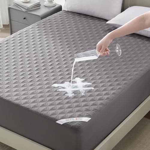 Image of BEDLORE Waterproof Mattress Protector King Size, Brushed Microfiber with Upgraded TPU Layer, Extra Deep Pocket Fitted Sheet, Hypoallergenic, Breathable, Noiseless, Oeko-tex Mattresses Cover (Gray)