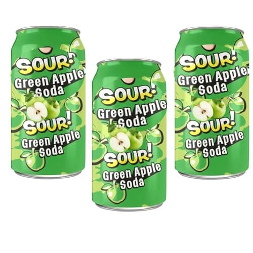 Image of Sour Soda Cans 330ml x 03 cans (Green Apple)