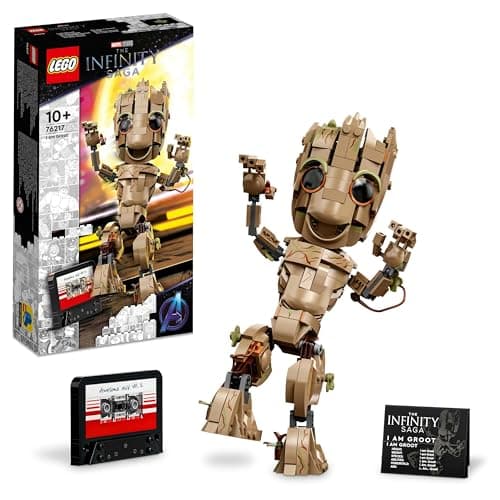 Image of LEGO Marvel I am Groot Building Toy, Guardians of the Galaxy 2 Set for 10 Plus Year Old Boys & Girls, Collectible Baby Groot Figure Model, Gift Idea 76217