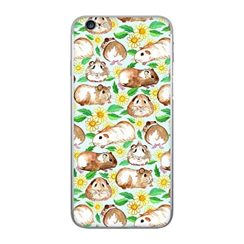 Image of Head Case Designs Officially Licensed Micklyn Le Feuvre Guinea Pigs And Daisies In Watercolour On Mint Patterns 2 Vinyl Sticker Skin Decal Cover Compatible With Apple iPhone 6 / iPhone 6s