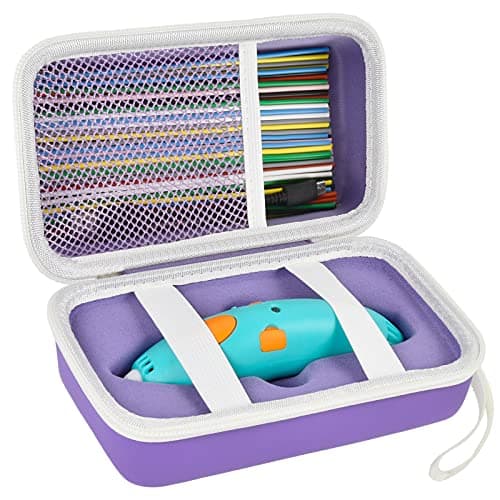 Image of ANKHOH Case Compatible with 3Doodler Start+ Essentials (2025) for 3D Pen Set for Kids, Storage Organizer Holder for Printing Filament Refill and Micro-USB Charger (Box Only) (Purple)
