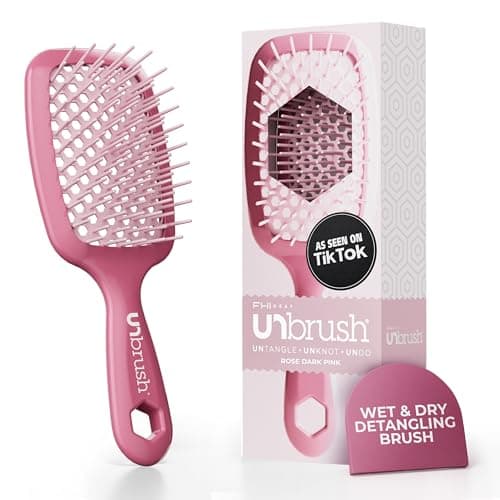Image of FHI HEAT UNbrush Wet & Dry Vented Detangling Hair Brush, Rose Dark Pink